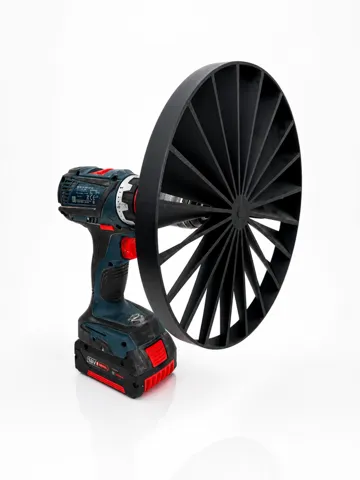 Modelo para impresión 3D: Akkuschrauber Ventilator / 230mm — vista de referencia 2