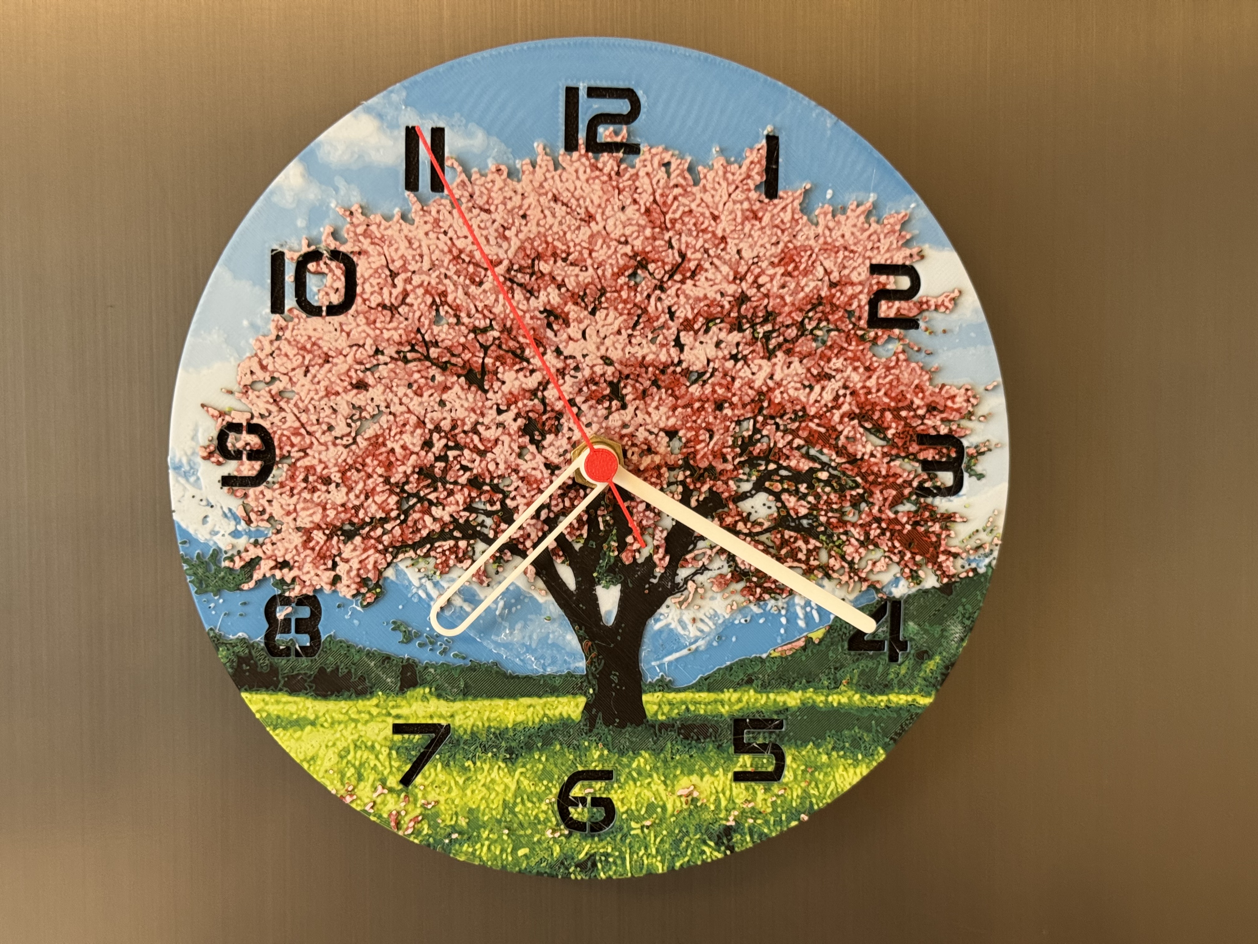 Miniatura 2 do modelo 3D Wall / table clock 4 seasons spring