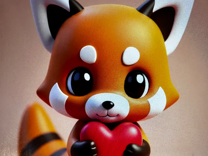 red panda love