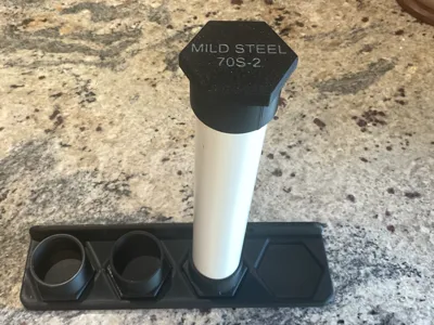 Mild Steel - TIG Rod Storage Top Cap - 1.25” PVC