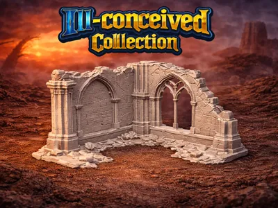 Wargaming Terrain Small - Gothic Ruins (W40K)