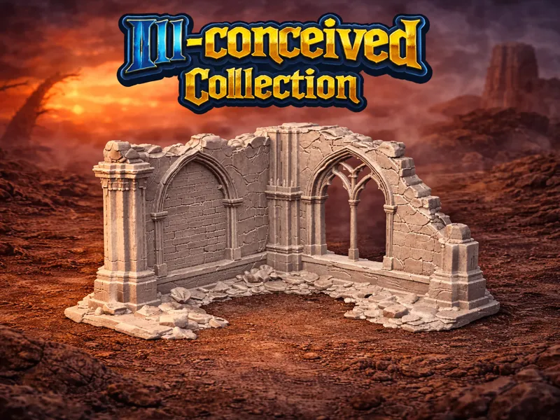 Wargaming Terrain Small - Gothic Ruins (W40K)