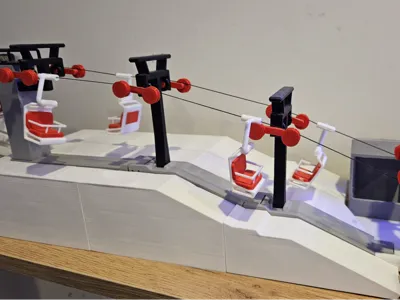 Ski slope for custom length ski chairlift