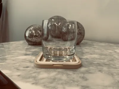 Compact, Lightweight Self-Draining Coaster