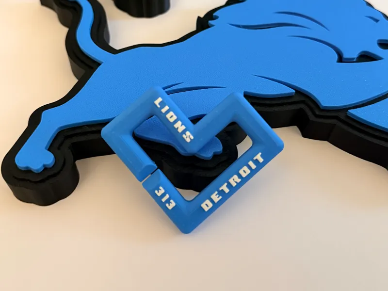 Detroit Lions Digital. Heart Chain Link Adapter