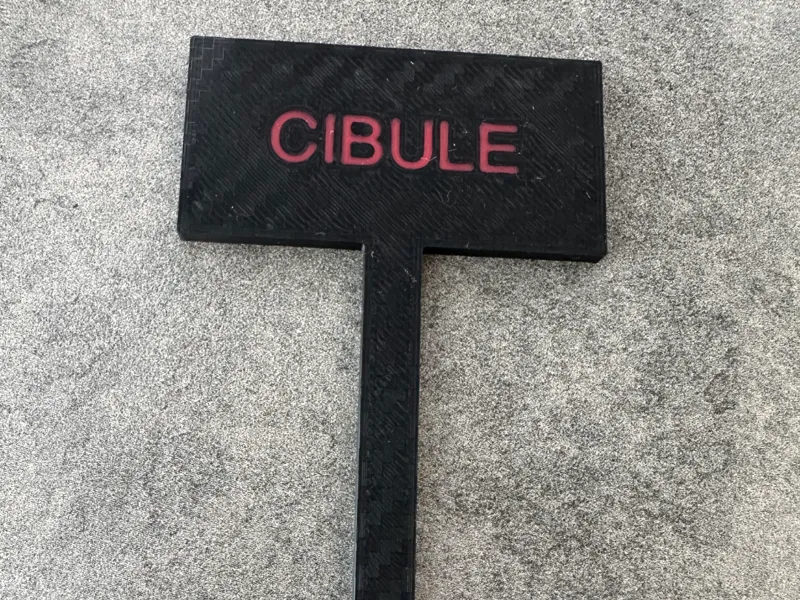 Vegetable bed sign (label) Czech 