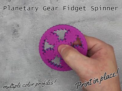 Planetary Gear Fidget Spinner toy print in place