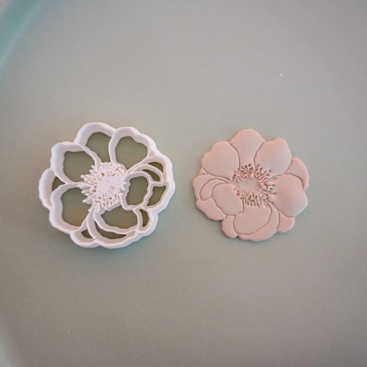 Peony Flower Clay Cutter For Earrings Necklaces view 3