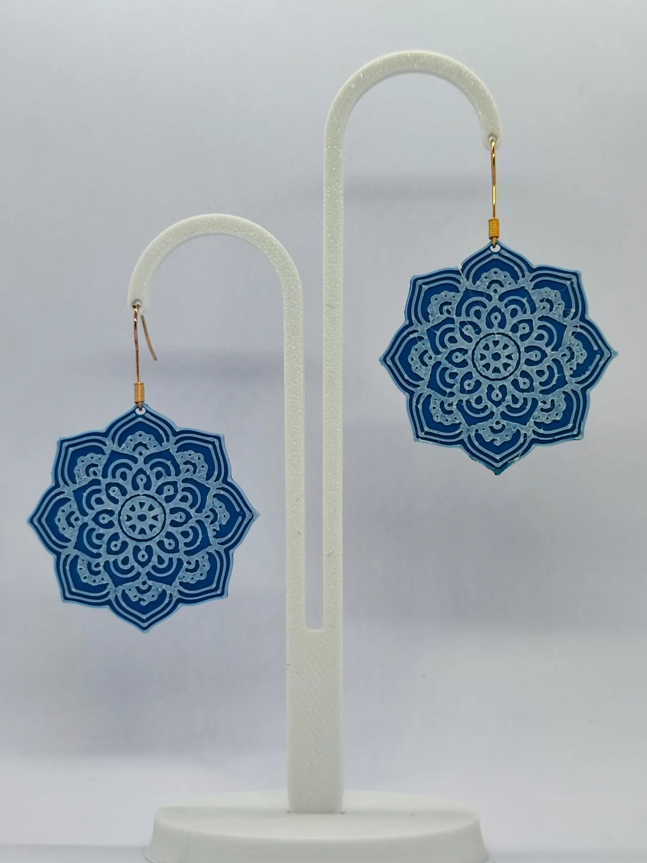Aretes Mandala Azul view 3