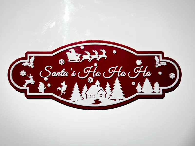 Santa’s Ho Ho Ho – Multi-Color Christmas Wall Sign