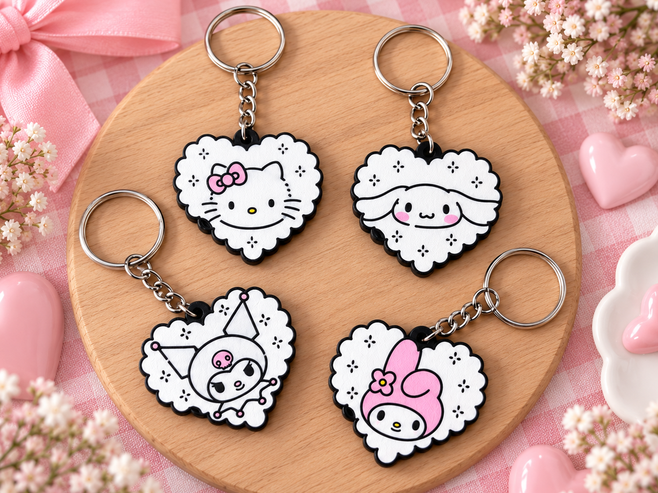 Hello Kitty & Friends Cloud Can Opener Keychains - 3D printed Image to Keychain, in stock in India