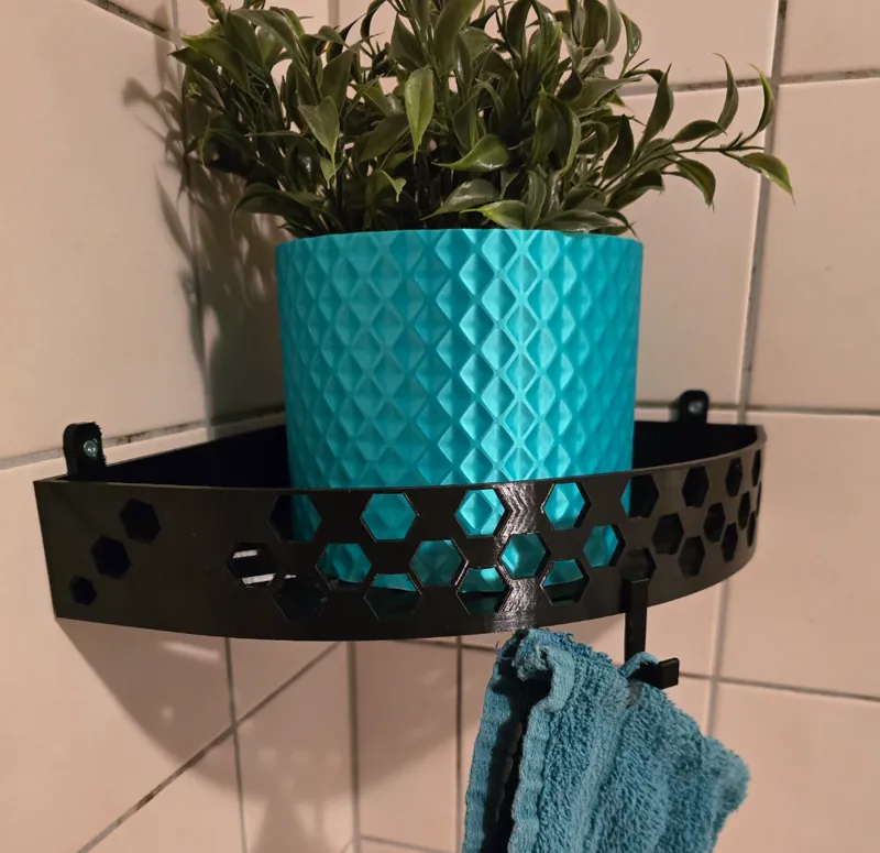 Badezimmer Eckregal mit Hacken