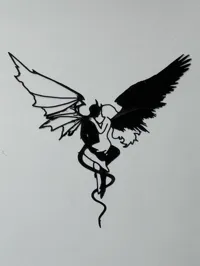 Décoration murale ange et démon — photo 3