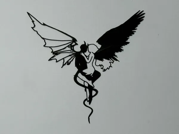 Décoration murale ange et démon
