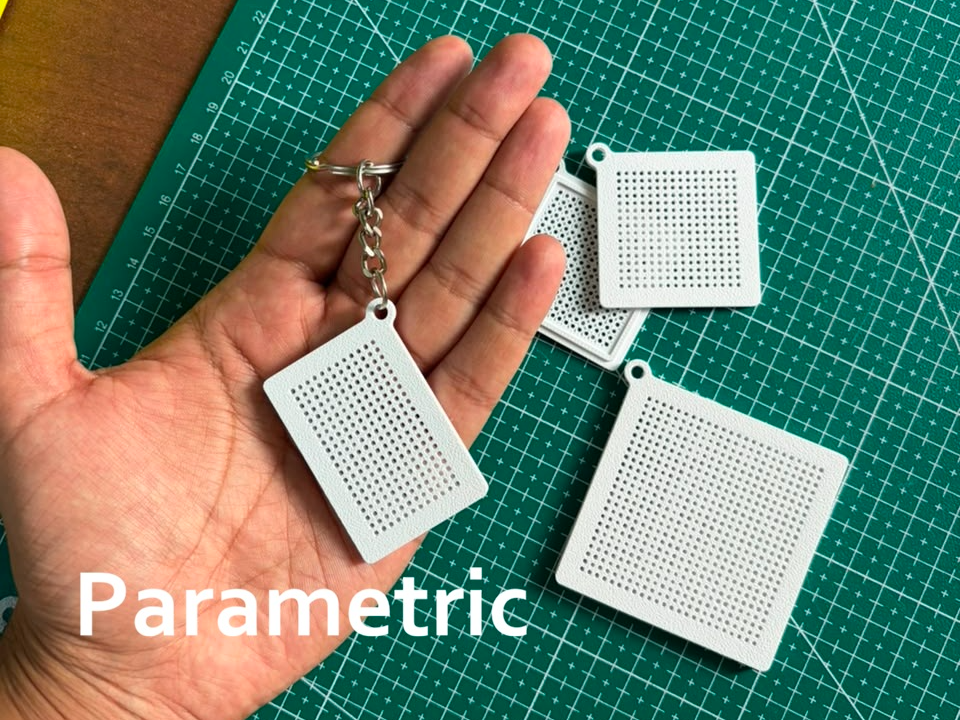 Parametric Cross-Stitch Keychain | Double Sided - 1
