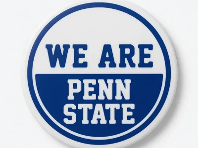 Penn State 'we are' badge pin