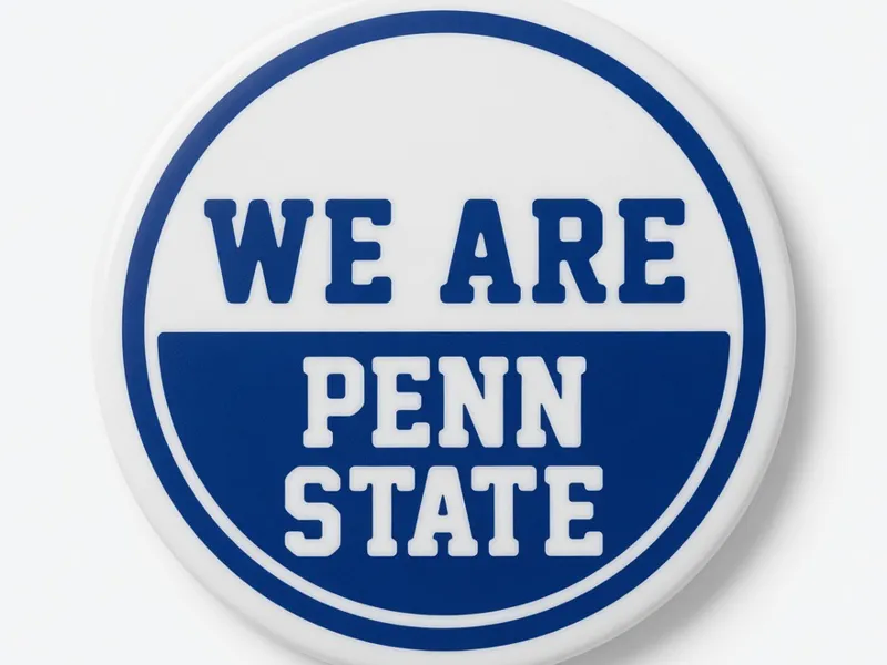 Penn State 'we are' badge pin