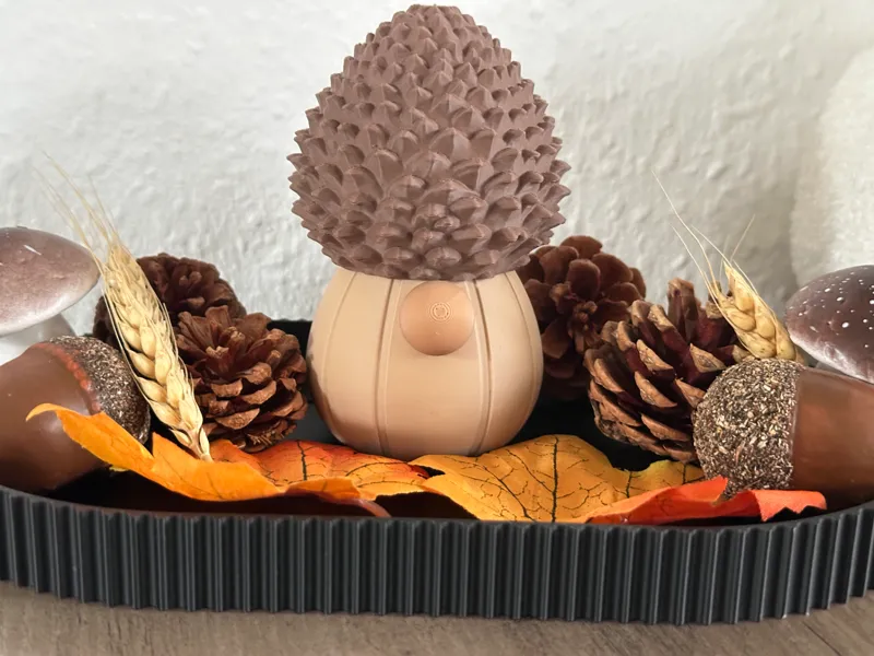 herbstlicher Gnom im Pilz Design
