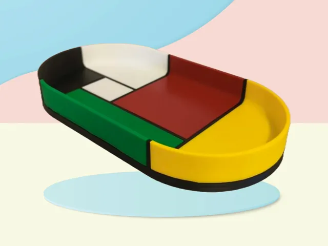Mondrian Key Bowl Geometric Entryway Catchall Tray