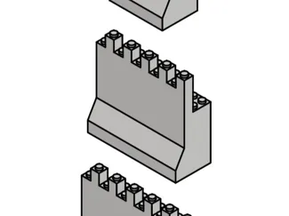 Modular Legos Fortress - Wall Sections