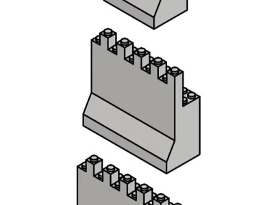 Modular Legos Fortress - Wall Sections