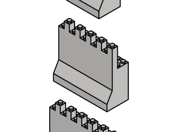Modular Legos Fortress - Wall Sections