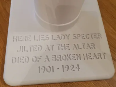 Halloween Epitaph with Column and Plinth
