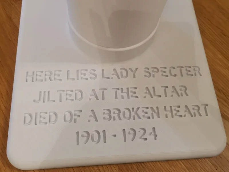 Halloween Epitaph with Column and Plinth