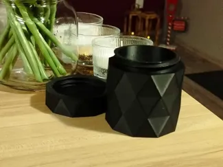Geometric Container with Lid
