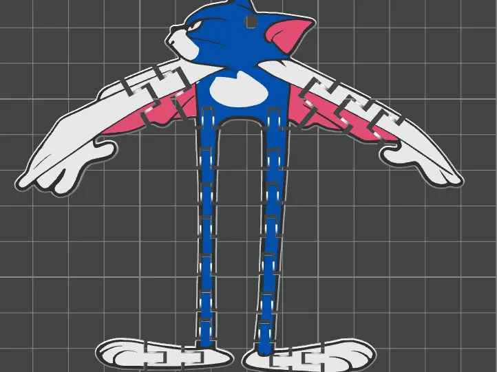 Tom Cat hinge keychain