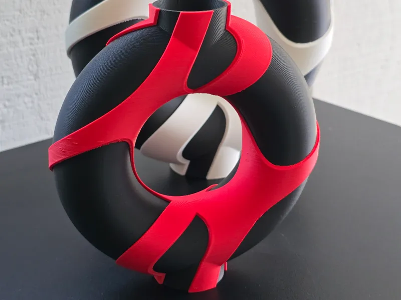 Reimagined Art: Hollow Vase with abstract relief 