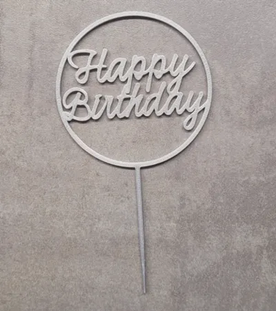 Happy Birthday circle topper