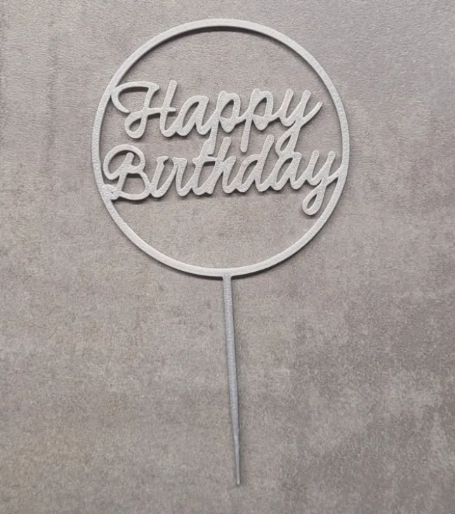 Happy Birthday circle topper