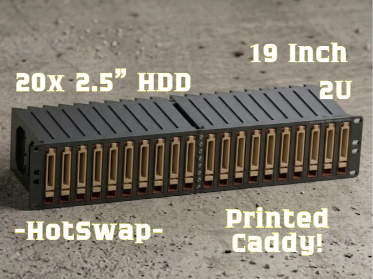 19" Rack 2U 20x 2,5" HP Gen8/9 HDD Module hot swap