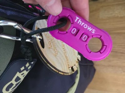 Disc golf throw counter