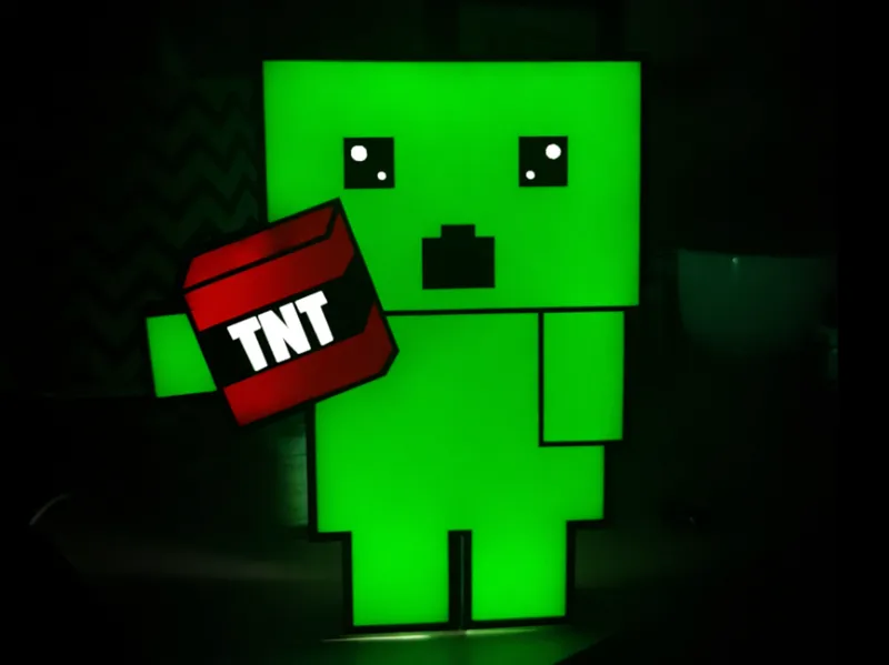 Minecraft Creeper – LED Lightbox Lamp 