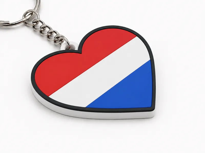 Netherlands Flag - Heart Shaped