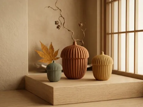 Estante o repisa: Acorn - Japandi Style Minimalist Autumn Decor — referencia de MakerWorld