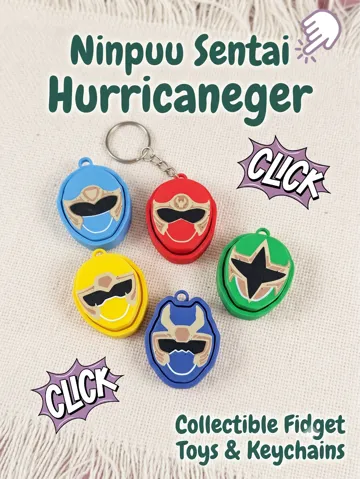 Objeto manipulable: Ninpuu Sentai Hurricaneger Fidget Clicker Set — vista de referencia 2
