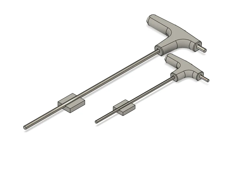 Overmolded T-Handle for Bambu Hex Keys