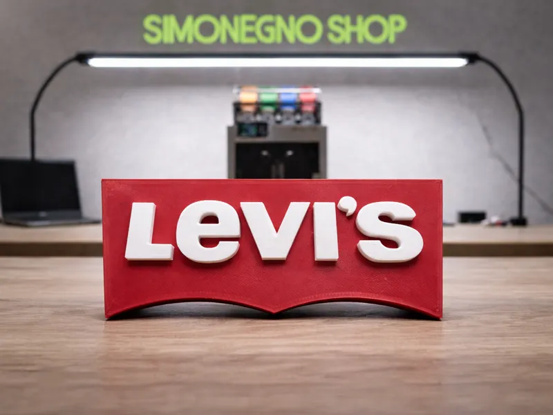 Levi’s Style Logo – Targa Decorativa 3D Print 