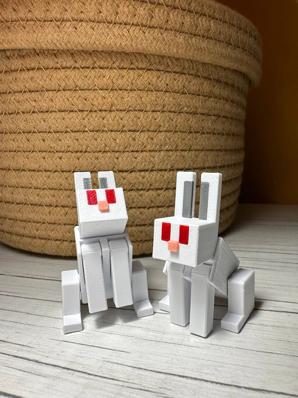 Minecraft Rabbit Side View Minecraft Rabbit Articulated by kirimba MakerWorld: Download Free 3D Models