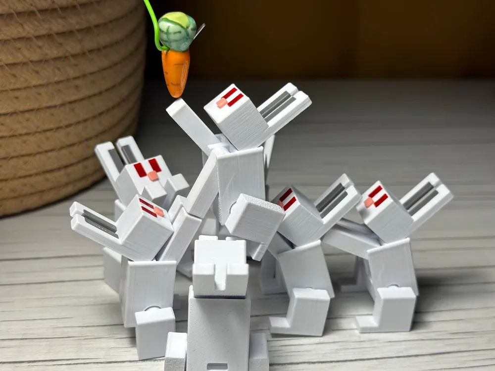 Minecraft Rabbit Articulated by kirimba MakerWorld: Download Free 3D Models