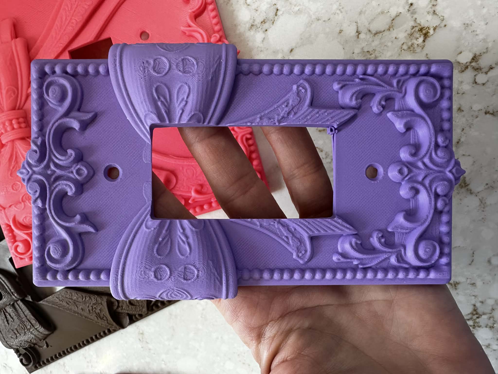 Miniatura 3 do modelo 3D Bow Light switch cover plate
