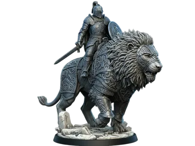 KNIGHT ON LION
