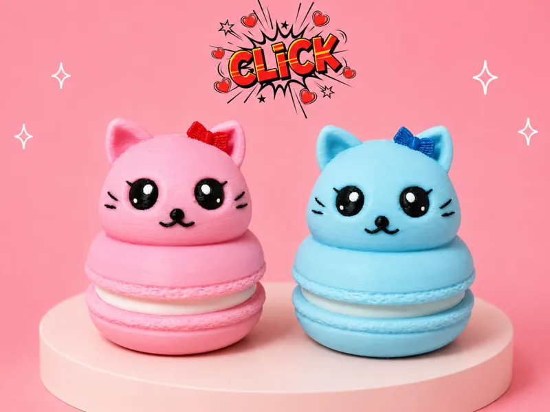 Macaron Cat Fidget Clicker