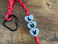 Heart Letter and Number Beads (Vertical)