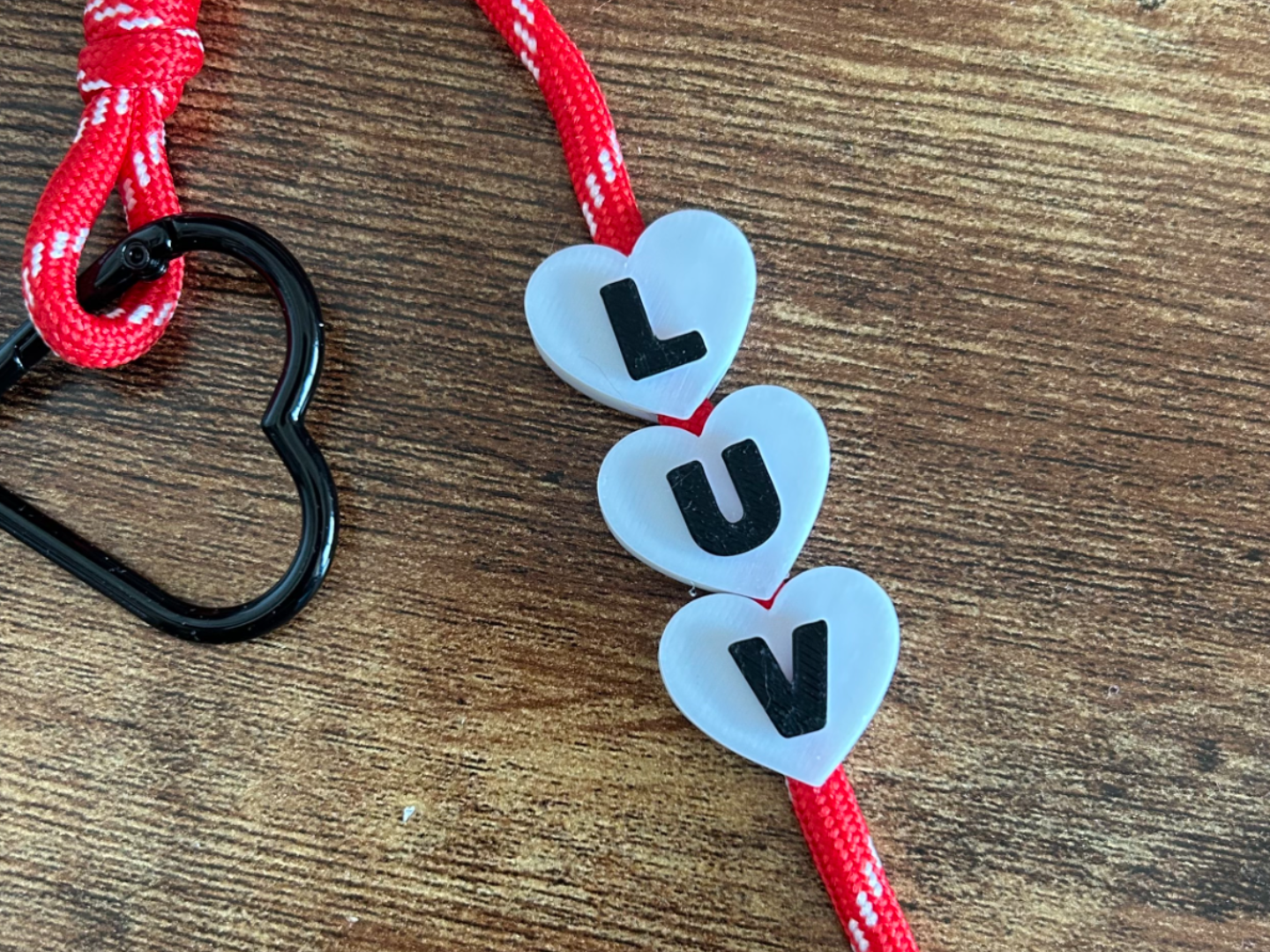 Heart Letter Beads for Paracord