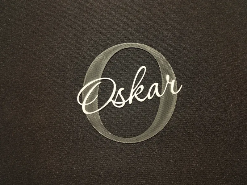 Door Name, Door Sign "Oskar" – 2-Color, 6mm Thick