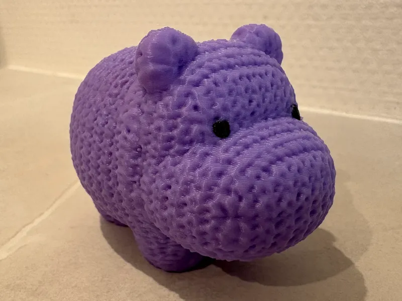Knitted hippo